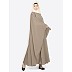 Pearl beaded Kaftan abaya- Beige color
